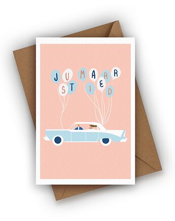 Kartka ślubna- Just Married, Czarna Owca Karteczki
