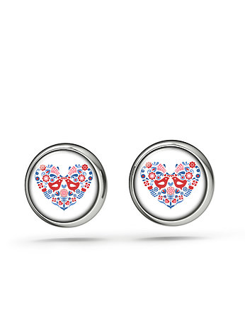 Kolczyki sztyfty - Folkowe ptaszki - mini, yenoo