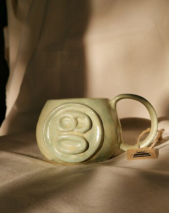 Kubek kettlebell zielony - 60 kg, szkliwiona_art