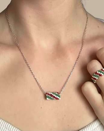 Naszyjnik w świątecznych kolorach, Mavipoppy