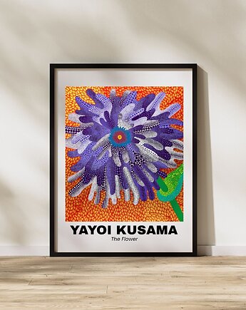 PLAKAT dekoracyjny kwiat Yayoi Kusama,  poster, black dot studio