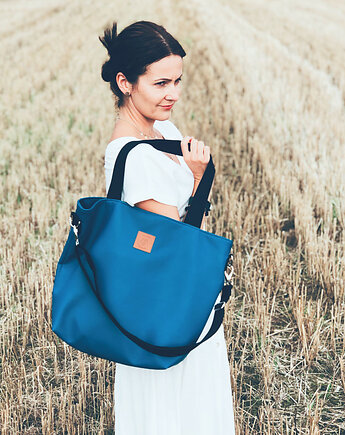 Duża torba shopperka Mili Duo - granatowa, Militu