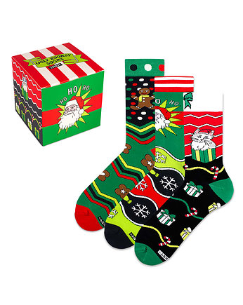 3 pary skarpetek świątecznych w pudełku prezentowym - UGLY ZOOKSY SOCKS, ZOOKSY