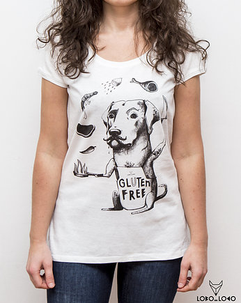 Koszulka damska z Labradorem "Gluten free", LoboLoco