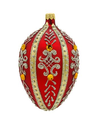Bombka choinkowa: Ekskluzywne jajo Faberge z kamieniami: czerwone, Syn Bombkarza