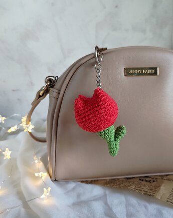 Brelok tulipanek, Brelok do kluczy, Brelok na prezent, Brelok dla mamy, EcoToysByNastya