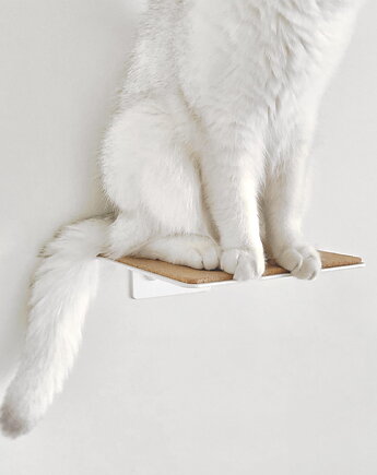 Schodek dla kota Sendero - Biały - Naturalny Korek, Catspace