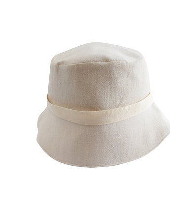 Kremowy bucket hat kapelusz kubełkowy czapka rybacka składany kapelusz, assembleage