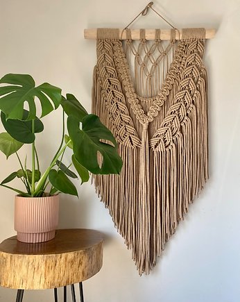 Makrama na ścianę  w stylu boho, osiemsznurkow
