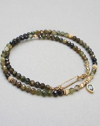 Turmaliny zielone /choker/ vol. 38 /28.04.25/ - Szlachetna kolekcja, KiKa pracownia