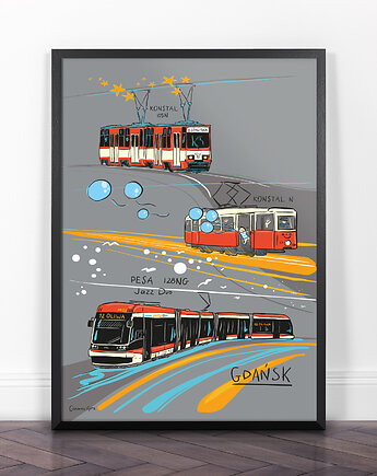 Plakat Gdańsk Tramwaje, Gliniana Kura