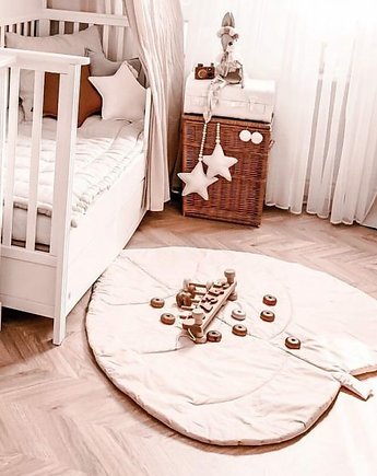 Mata do zabawy liść beżowy PZ, Bajkowe Wnetrza