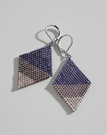 Fioletowe kolczyki romby, All My Jewelry