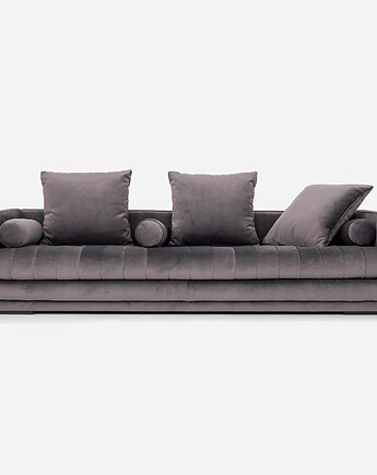 Sofa KOPENHAGA szary welur, skandynawski design, Przetwory design