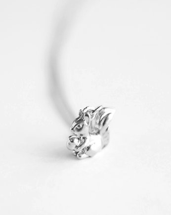 Rhodium Plated Squirrel Necklace, Le Boho Bleu