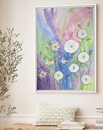 Oryginalna akwarela. Dmuchawce 50x70cm, Malgorzata Domanska