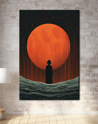 Pył księżycowy - Plakat - Druk - Kolaż, Abstrakcja, Surrealizm, Loft #1, Black Sapphire Art
