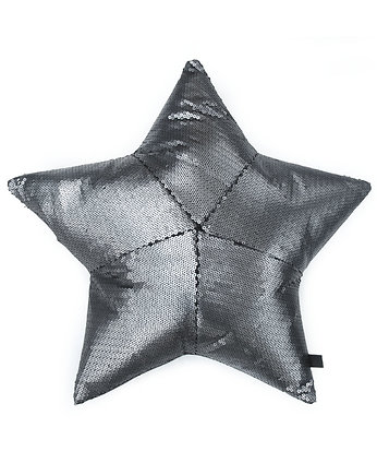 Duża 62 cm cekinowa poduszka  gwiazdka, colour contrast