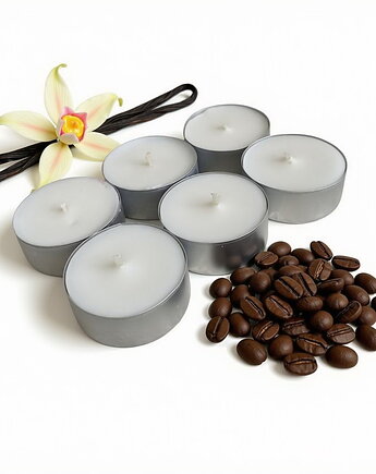 Vanilla & Coffee Beans 6 szt./ tealight 85g- wosk sojowy (inne zapachy), Coccola JEWELLERY