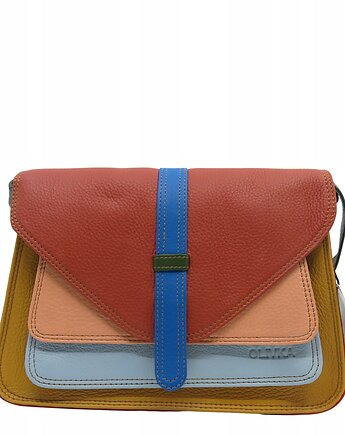 Torebka damska klasyczna elegancka skórzana na ramię pasek OLIVKA, Olivka Warsaw