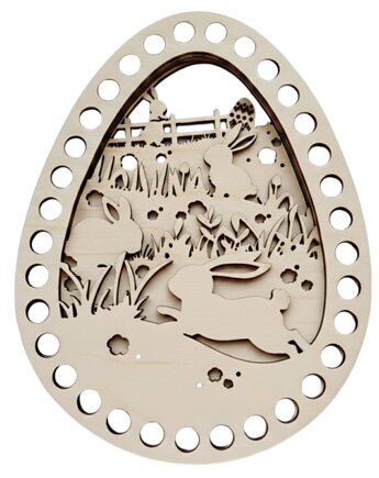 Baza do Szydełkowania Wielkanocna 20cm 4 WARSTWY Spód Podstawa 3D Makrama, smxdsgn