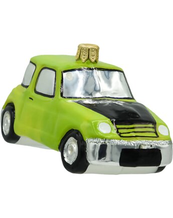Bombka choinkowa: Auto Jasia Fasoli Mini Morris: zielony, Syn Bombkarza