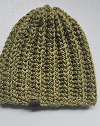 Czapka wełniana zielona oliwka, Las i Łąka