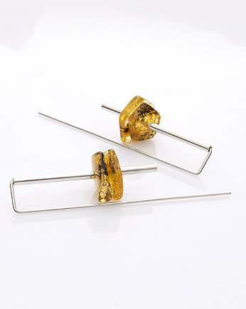 Kolczyki Tequila z bursztynem, studio INDIGO