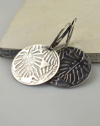Ornament II - srebrne kolczyki, Sunflower Kornelia Kubinowska