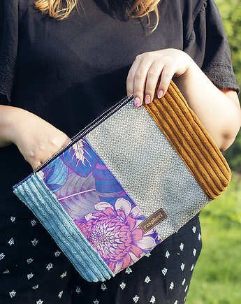 Kolorowa kosmetyczka podróżna patchwork, raspberi