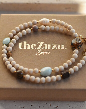 Naszyjnik z kamieniem rzecznym, theZuzu store