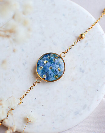 Wisiorek z niezapominajkami, nature gift