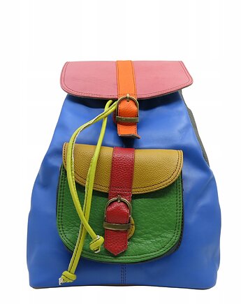 Plecak damski kolorowy skórzany regulowane szelki pojemny OLIVKA, Olivka Warsaw