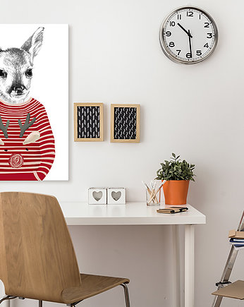 Obraz na płótnie -  60x80 cm JELONEK, NOWdeco