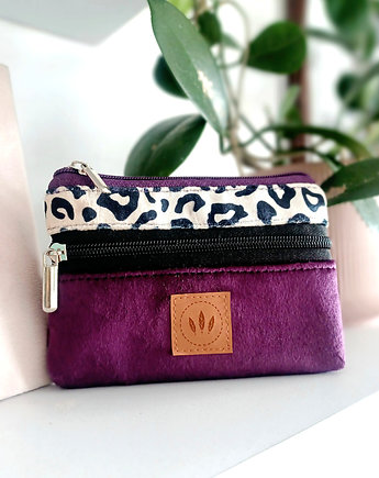 Dwustronny portfel z weluru Wild Purple, sabi tatka
