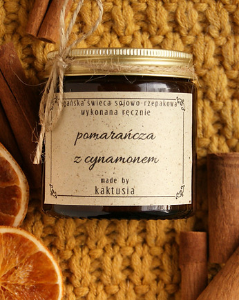 POMARAŃCZA z CYNAMONEM - świeca 120ml, kaktusia