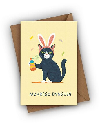 Kartka wielkanocna- Mokrego dyngusa, Czarna Owca Karteczki