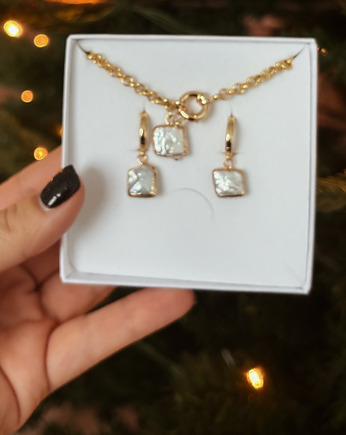 Zestaw na prezent naszyjnik i kolczyki, Chmolowska Jewellery