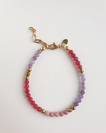 Bransoletka NEO jadeit, hematyt, ametyst, rodonit, modesign