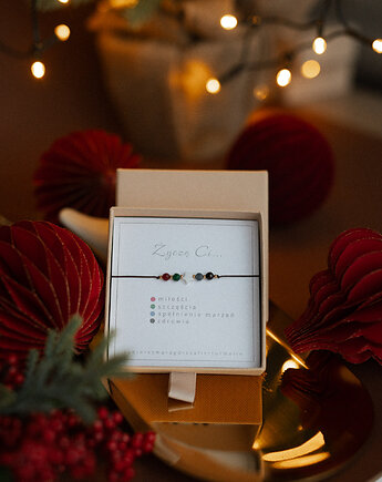 Bransoletka z życzeniami, prezent na święta, Bibu bijoux