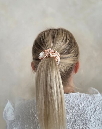 Gumka jedwabna, scrunchie, wild  love spots MINI, Capillum