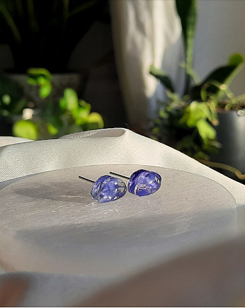 Kolczyki sztyfty z chabrami, Figa handmade accessories