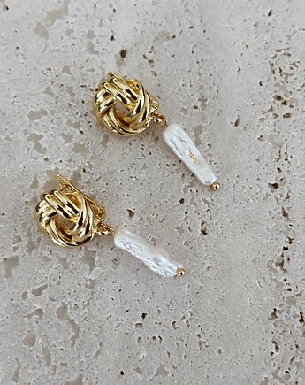 Kolczyki pozłacane z Perłami, Chmolowska Jewellery