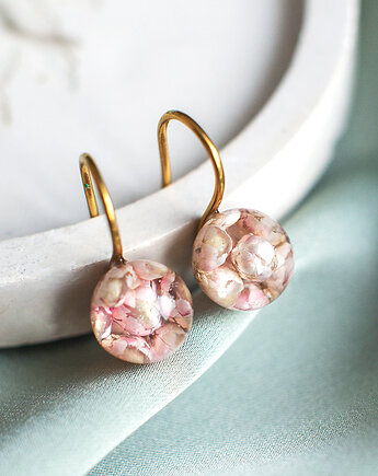 Kolczyki  z ozothamnusem, nature gift