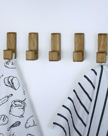 Drewniany minimalistyczny wieszak haczyk na ręczniki  (1 szt), POZYTYWNIE W DREWNIE