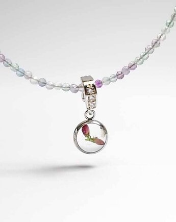 Naszyjnik Fluoryt z kwiatami Wrzosu, Lovely Jewellery