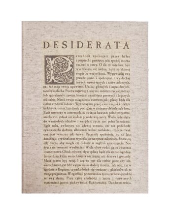 Notes Desiderata  17x24 cm cm 300 stron  ecru, Pracownia Introligator Gliwice