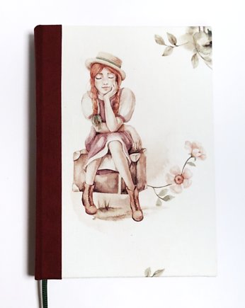 Pamiętnik, notes Ania z zielonego wzgórza 17x12 cm 192 strony ecru, Pracownia Introligator Gliwice