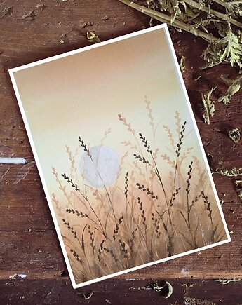 Oryginalna akwarela. Łąka A3, Malgorzata Domanska