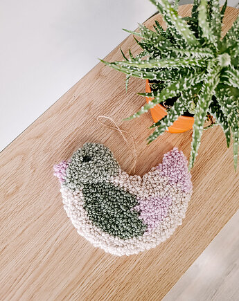 Miękka zawieszka ścienna - pastelowy ptaszek NA ZAMÓWIENIE, Dwa Sploty